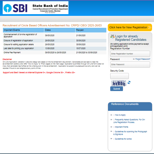 SBI Bank CBO Vacancy 2025 SBI Bank CBO Vacancy 2025