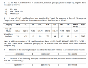 SSC JHT Cut Off 2025 Download