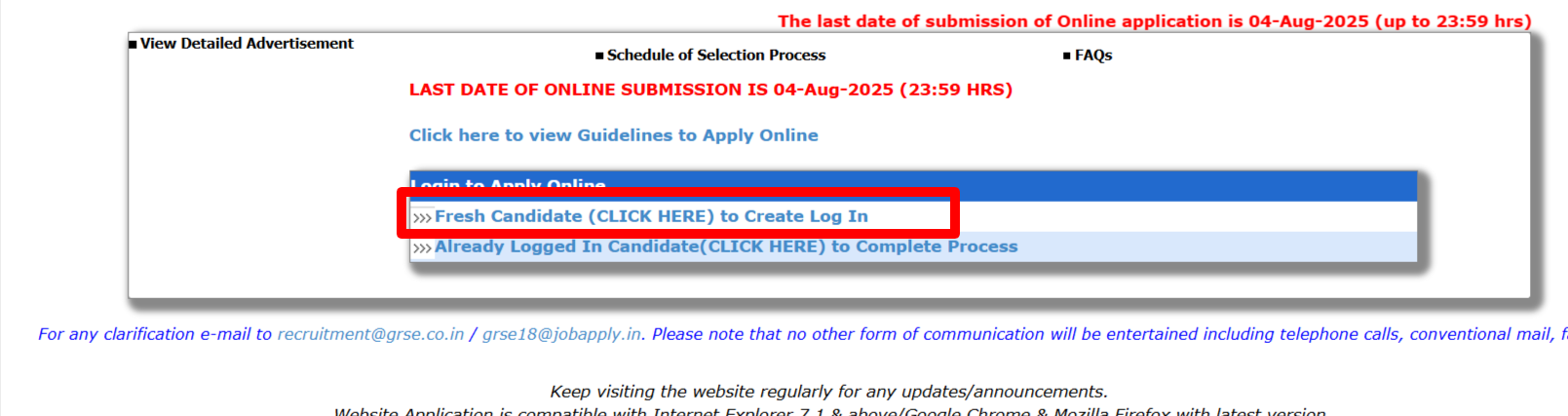How to Apply Online for GRSE Journeyman Recruitment 2025