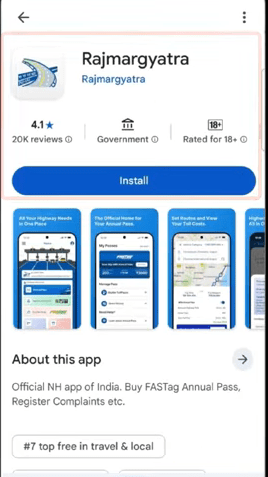 Fastag Annual Pass Apply Online Fastag Annual Pass Apply Online Screenshot.