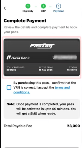 Fastag Annual Pass Apply Online Fastag Annual Pass Apply Online Screenshot.