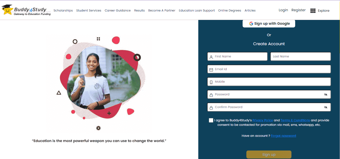 HDFC Bank Parivartan ECSS Scholarship 2025 Official Website Screenshot.