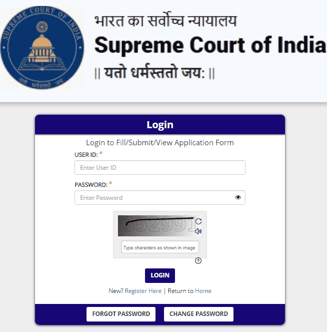 SCI Court Master Vacancy 2025 SCI Court Master Vacancy 2025 Official Website Screenshot,.