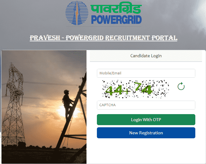 PGCIL Field Supervisor & Engineer Recruitment 2025 Official Website Screenshot.