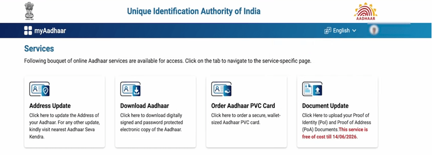 Aadhar Update Online 2025