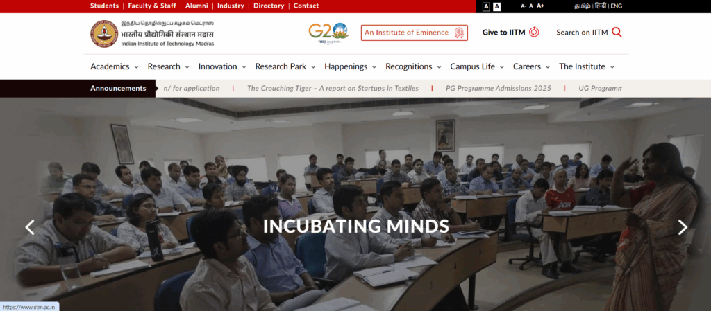 Indian Institute of Technology (IIT), Madras