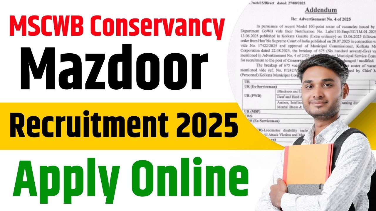 MSCWB Conservancy Mazdoor Recruitment 2025