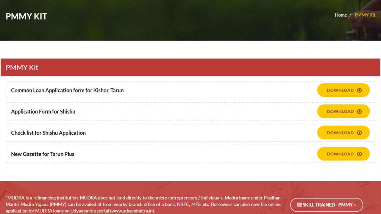 PM Mudra Loan Online Apply 