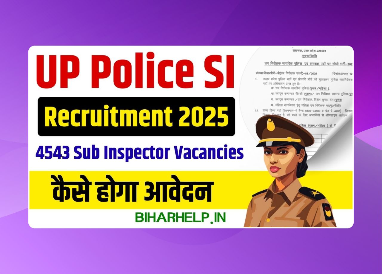 UP Police SI Recruitment 2025 UP Police SI Recruitment 2025