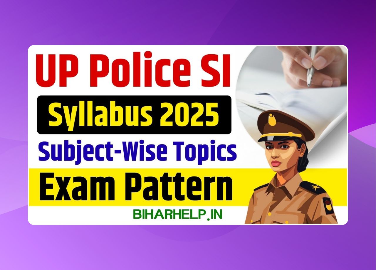 UP Police SI Syllabus UP Police SI Syllabus 2025