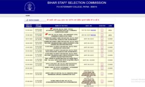 Bihar SSC Inter Level Vacancy 2025 Officaical home page of Bihar Staff Selection Commission for Bihar SSC Inter Level Vacancy 2025