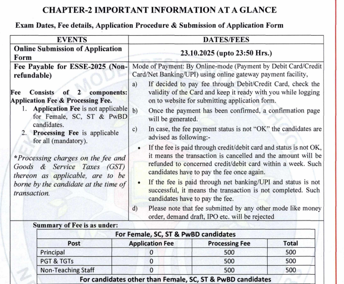 Official Notification for EMRS Recruitment 2025