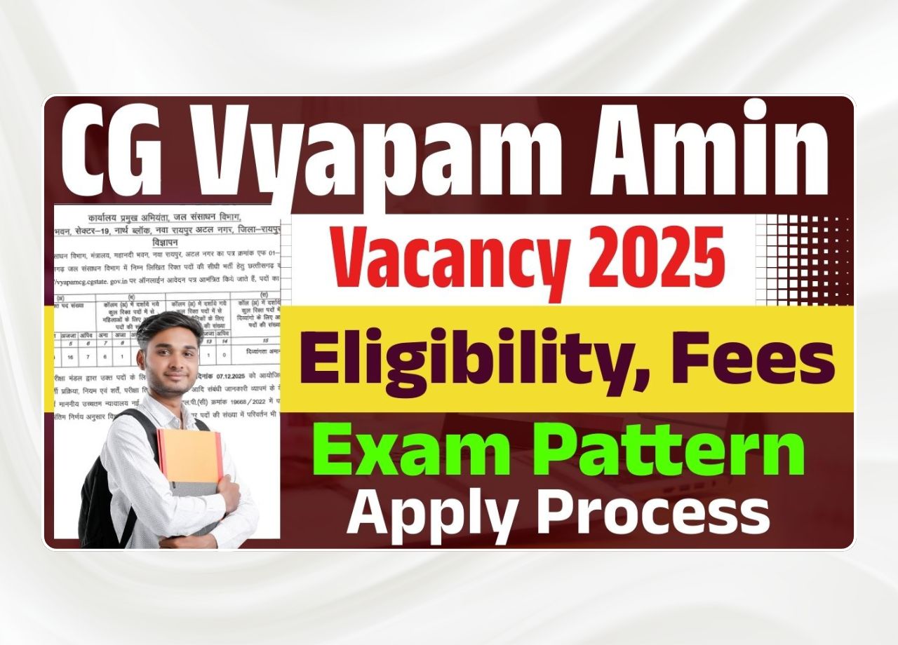 CG Vyapam CG Vyapam Amin Vacancy 2025