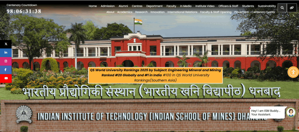 Indian Institute of Technology (ISM), Dhanbad Offer Admission For B.Tech in Petroleum Engineering