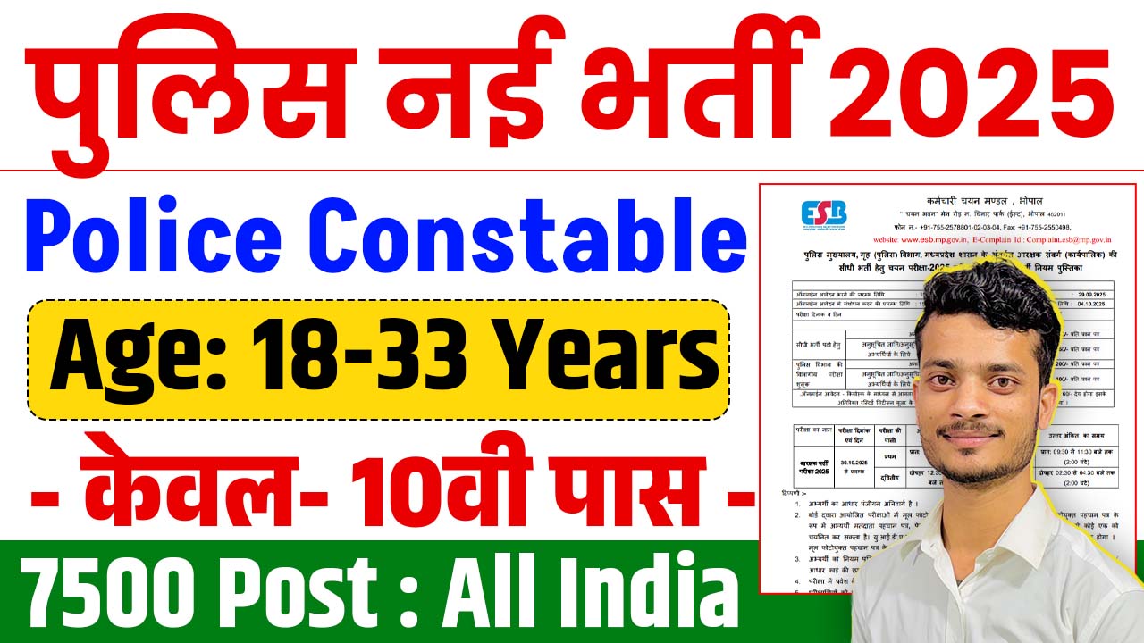 MPESB Police Constable Recruitment 2025