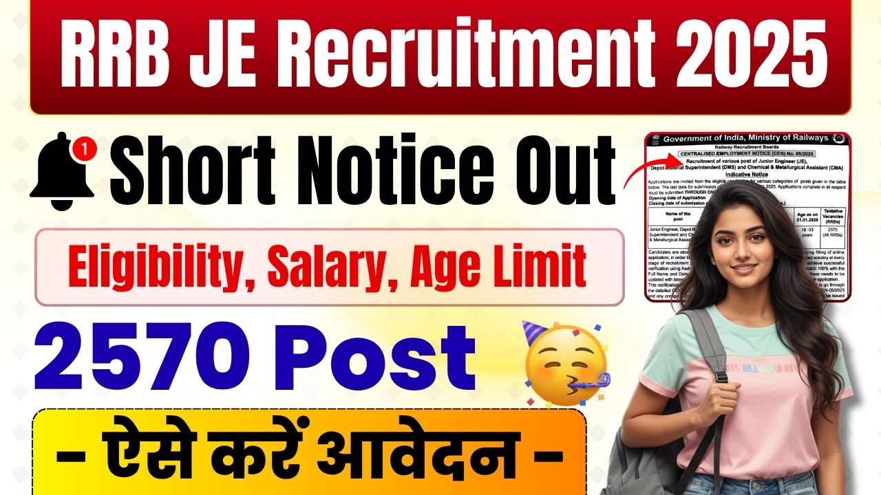 RRB JE Recruitment 2025 RRB JE Recruitment 2025 RRB JE Recruitment 2025