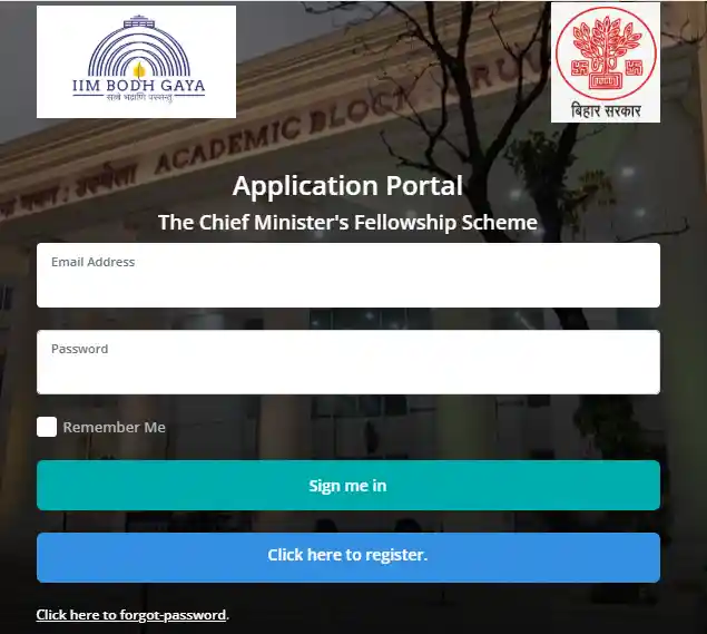 apply login for Bihar Chief Minister's Fellowship Scheme 2025