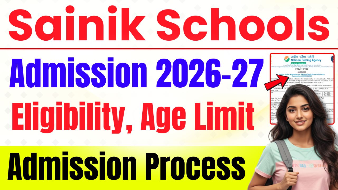 Sainik Schools Admission 2026-27