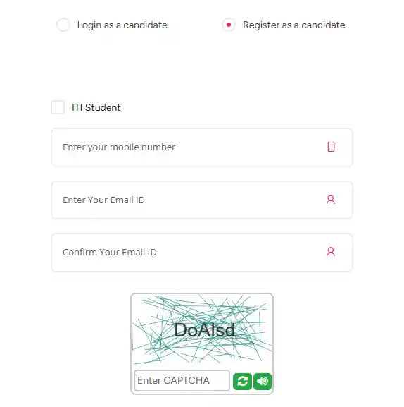 Registration form for Haryana Roadways Jind Apprentice Recruitment 2025