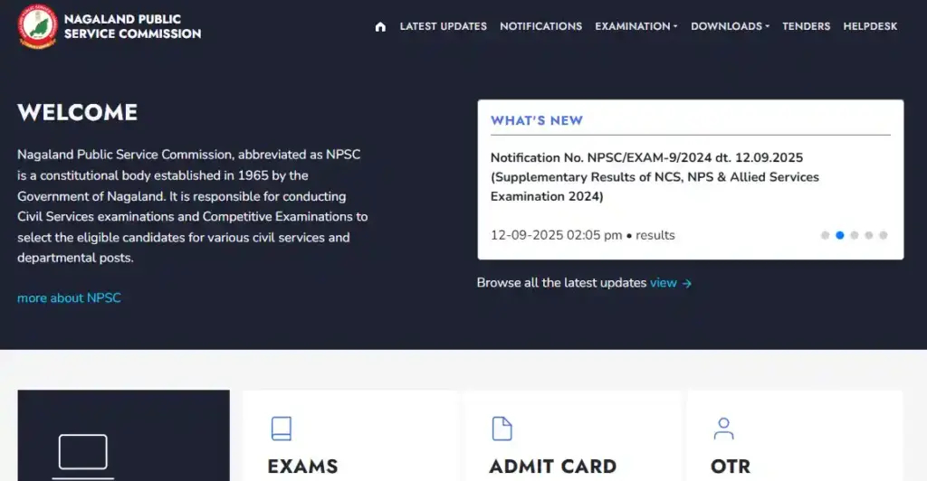 NHAI Recruitment 2025 NPSC website homepage image for NPSC Recruitment 2025