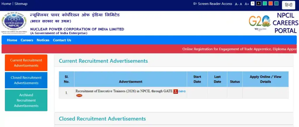 How To Apply Ayushman Card Online Apply option for NPCIL Recruitment 2025