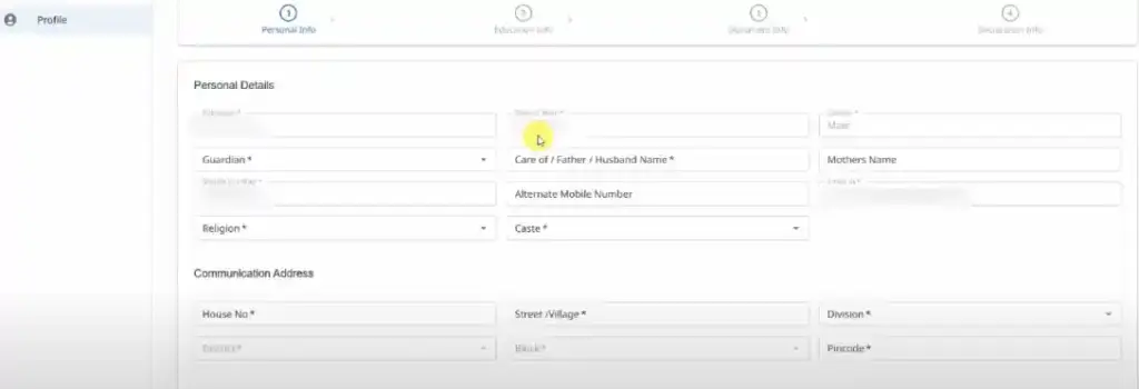 complete profile fill details for Mukhyamantri Pratigya Yojana Apply Online 2025