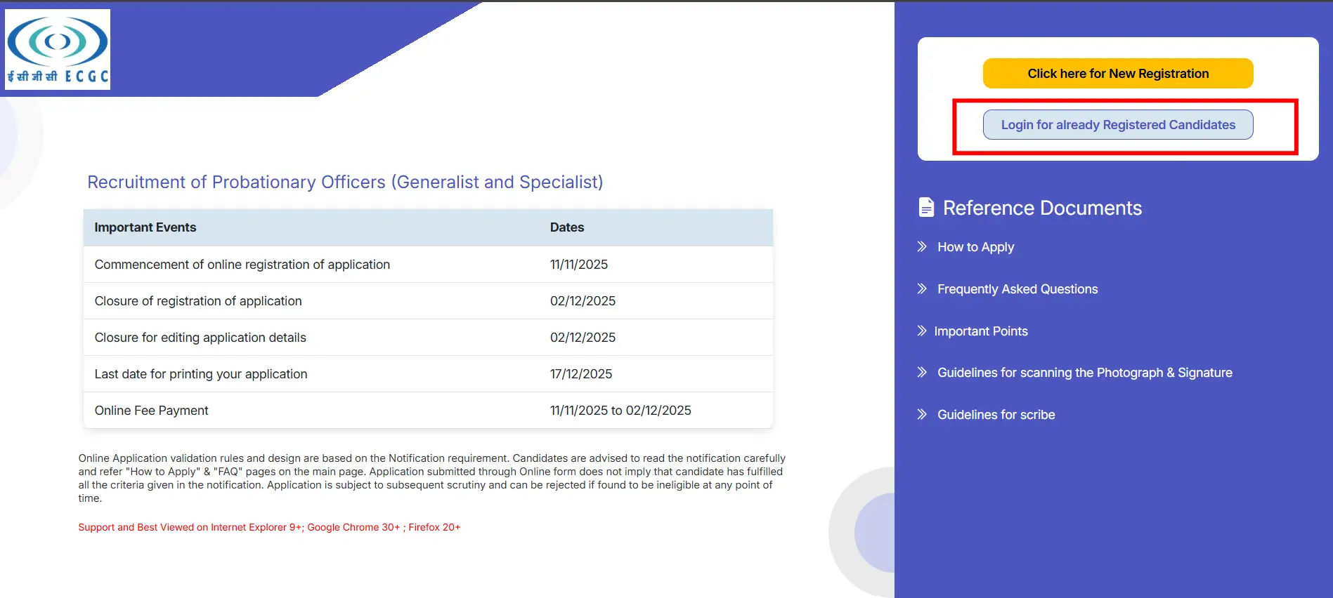 AIIMS CRE-4 Recruitment 2025 ECGC PO Recruitment