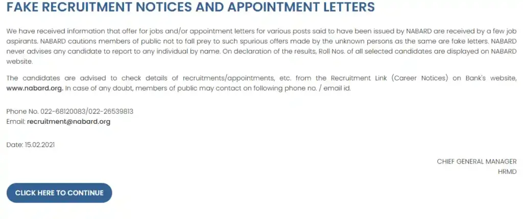 Click Here to continue opton for check new recrutment and apply option for NABARD Officers Grade A Recruitment 2025