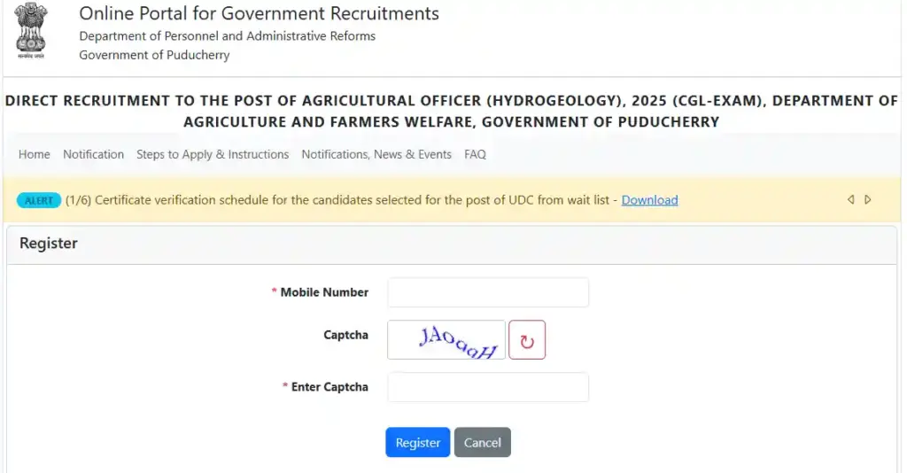 E Shram Card Apply Online Registration form for PEA Recruitment 2025