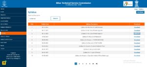 BTSC Work Inspector Mechanical Syllabus 2026 How To Download BTSC Work Inspector Syllabus?