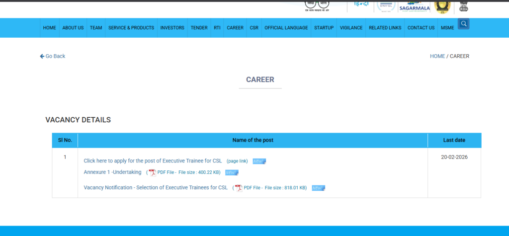 How to Apply for CSL Executive Trainee Recruitment 2026