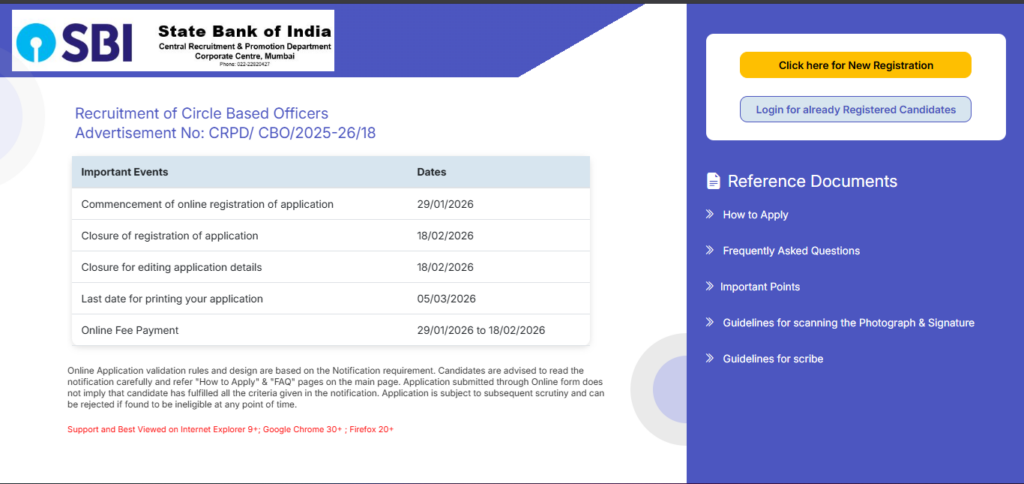 Bihar SSC Inter Level Vacancy 2025 How to Apply for SBI CBO Recruitment 2026