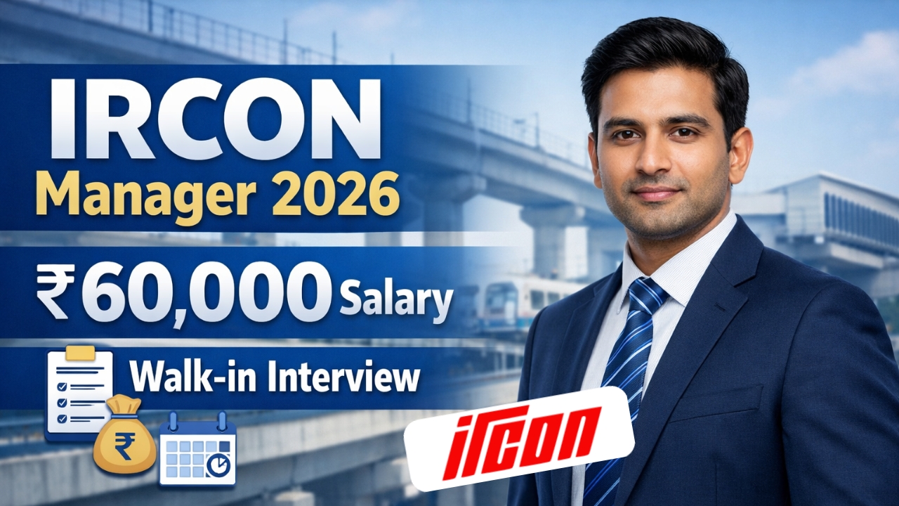 IRCON Manager Recruitment 2026 IRCON Manager Recruitment 2026
