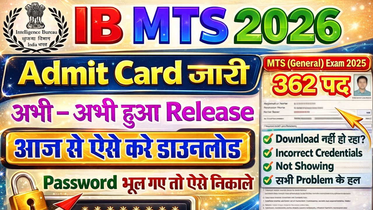 IB MTS Admit Card 2026 Out