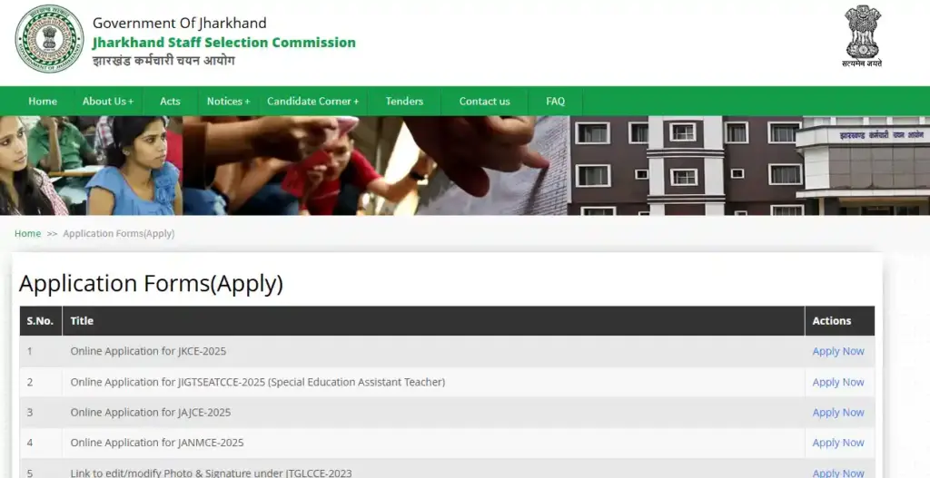 Apply Option for JSSC Jail Warder Recruitment 2026