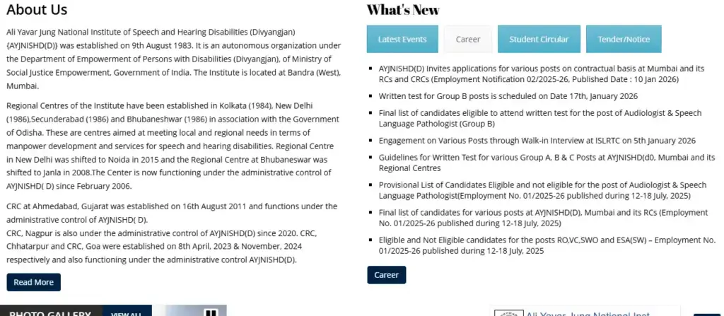 Kisan Vikas Patra 2026 Notification option for AYJNISHD Recruitment 2026