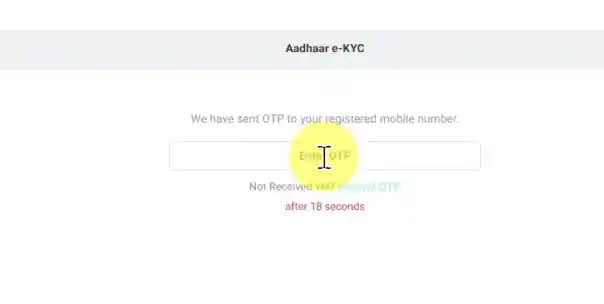 OTP verfication for Bihar Farmer ID Registration 2026