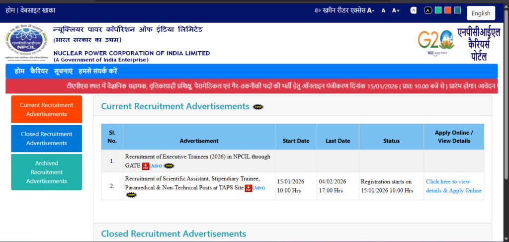 How to Apply For NPCIL Recruitment 2026
