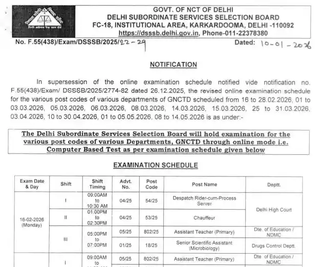 Indian Army Agniveer Rally Recruitment 2026 Exam date notification image of DSSSB Admit Card 2026