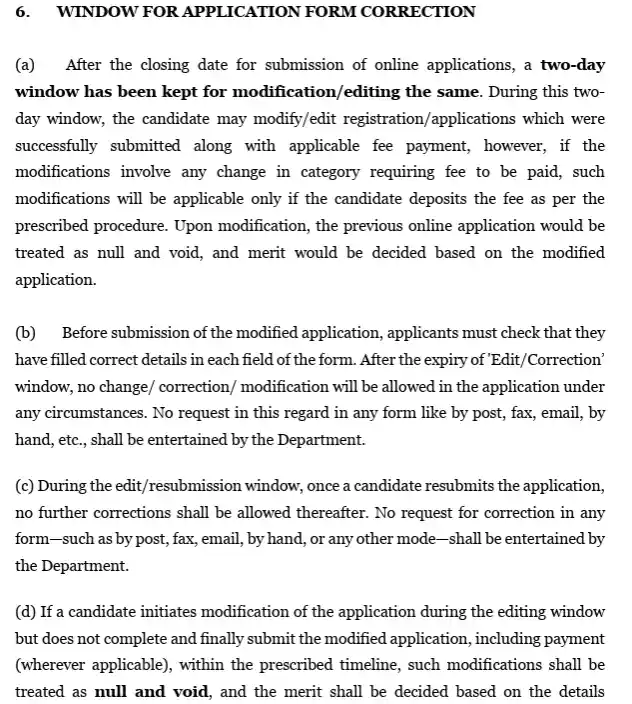 Correction form information image for Post Office GDS Correction Form 2026