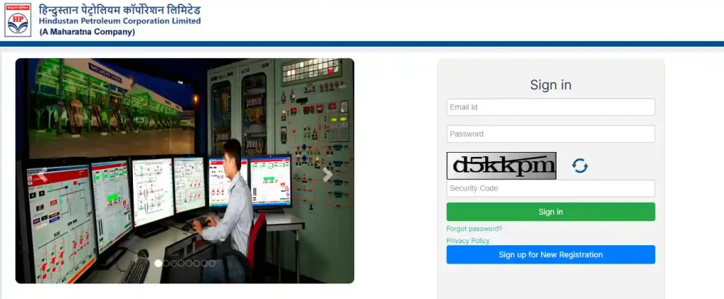 HPCL Graduate Apprentice Trainees Recruitment 2026 Login and registration option page for HPCL Graduate Apprentice Trainees Recruitment 2026