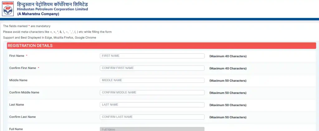 HPCL Graduate Apprentice Trainees Recruitment 2026 regisration form image for HPCL Graduate Apprentice Trainees Recruitment 2026