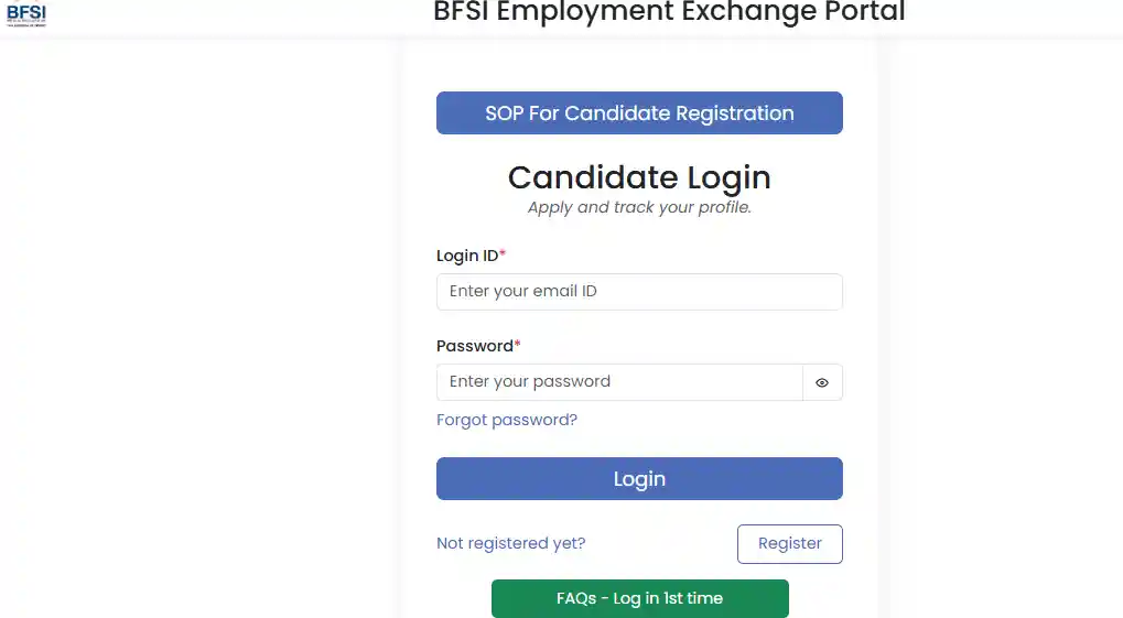 Login Page of PNB Bank Apprentice Recruitment 2026