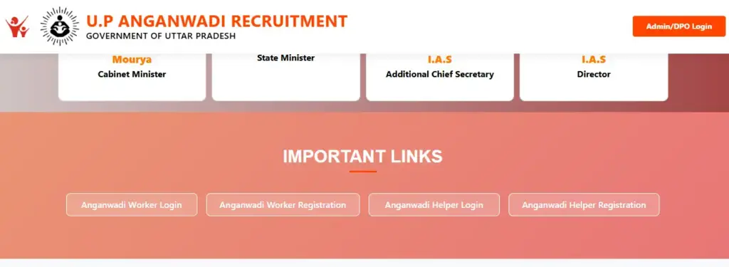 UP Anganwadi Worker Recruitment 2026 register option for UP Anganwadi Worker Recruitment 2026