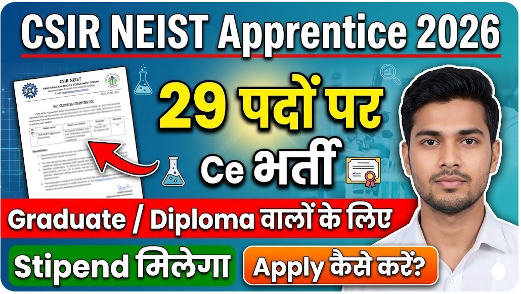 CSIR NEIST Apprentice Recruitment 2026