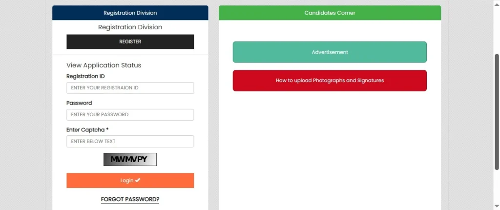 Register Option for SSB Constable Tradesman & Driver Recruitment 2026 2