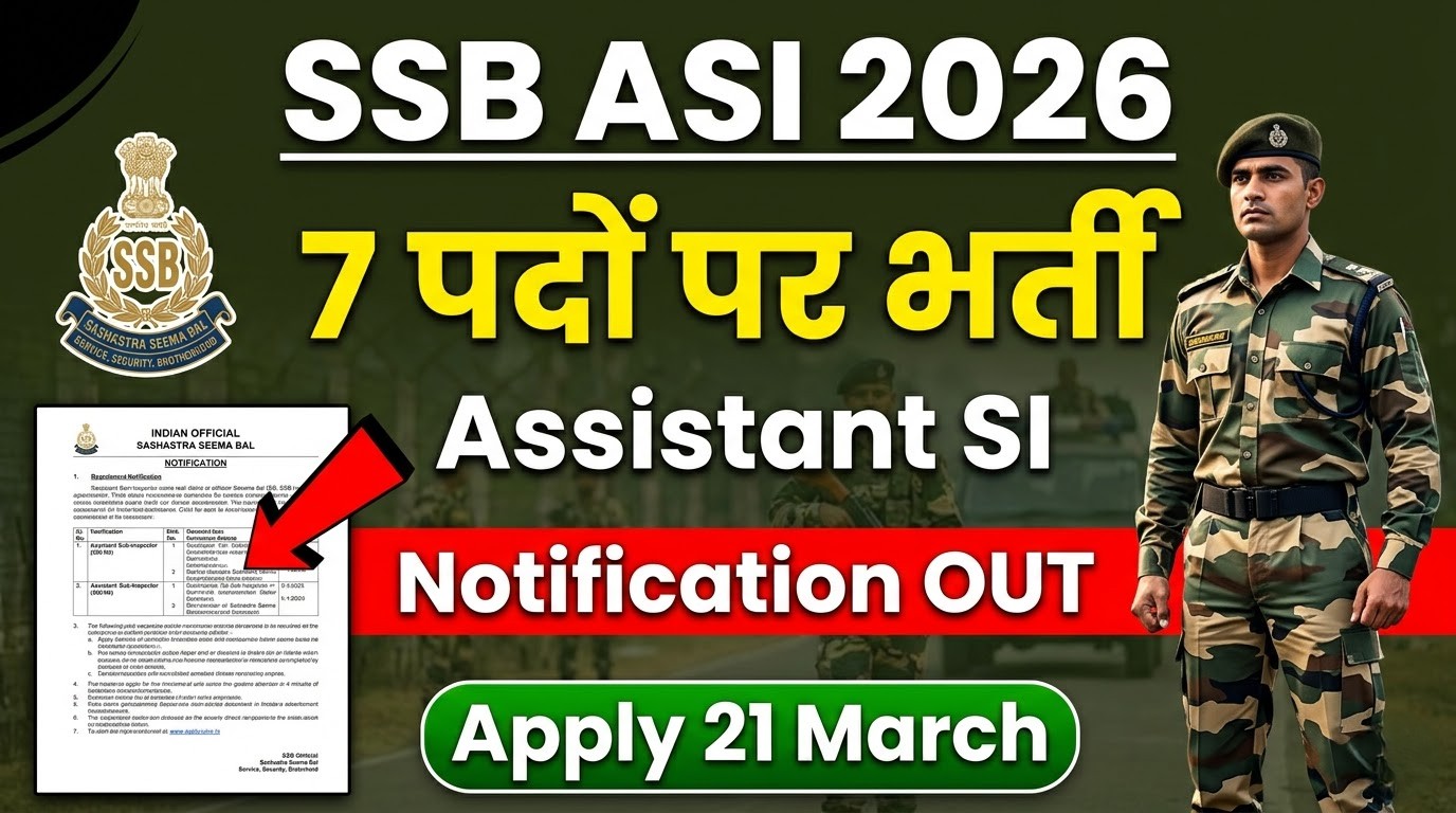 SSB Assistant Sub Inspector (ASI) Recruitment 2026