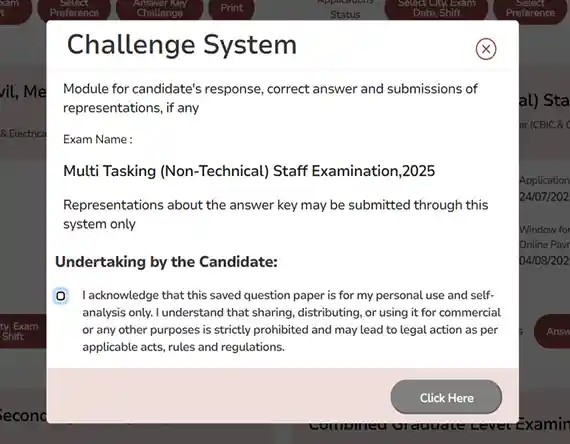 SSC MTS Answer Key 2026