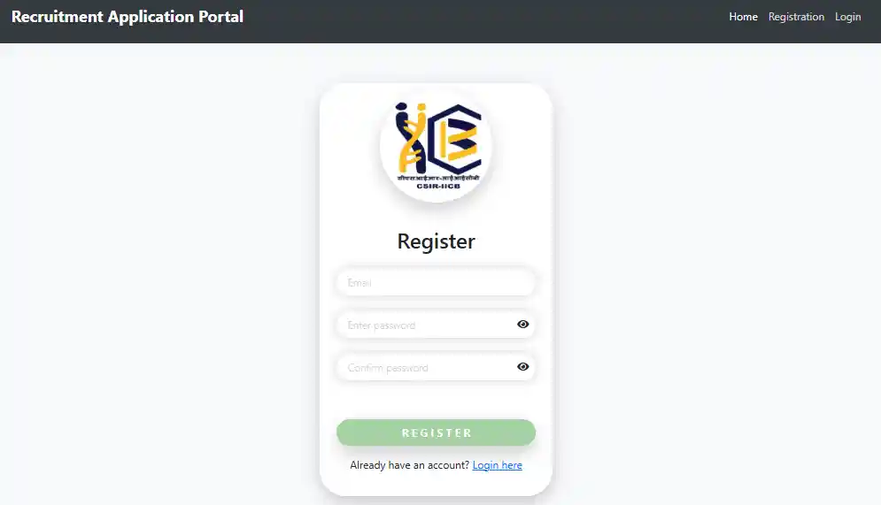 Register form image of CSIR IICB MTS Recruitment 2026