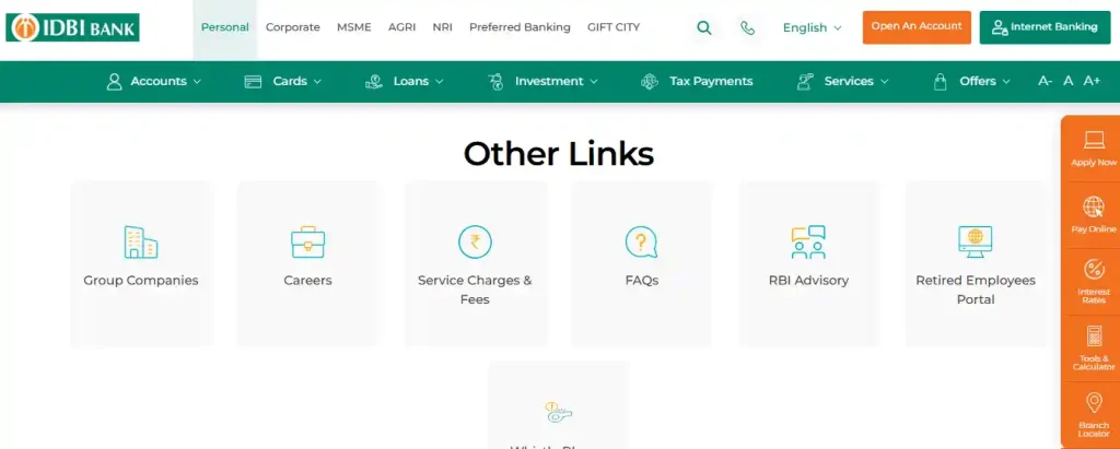 Careers Option for IDBI Bank Recruitment 2026